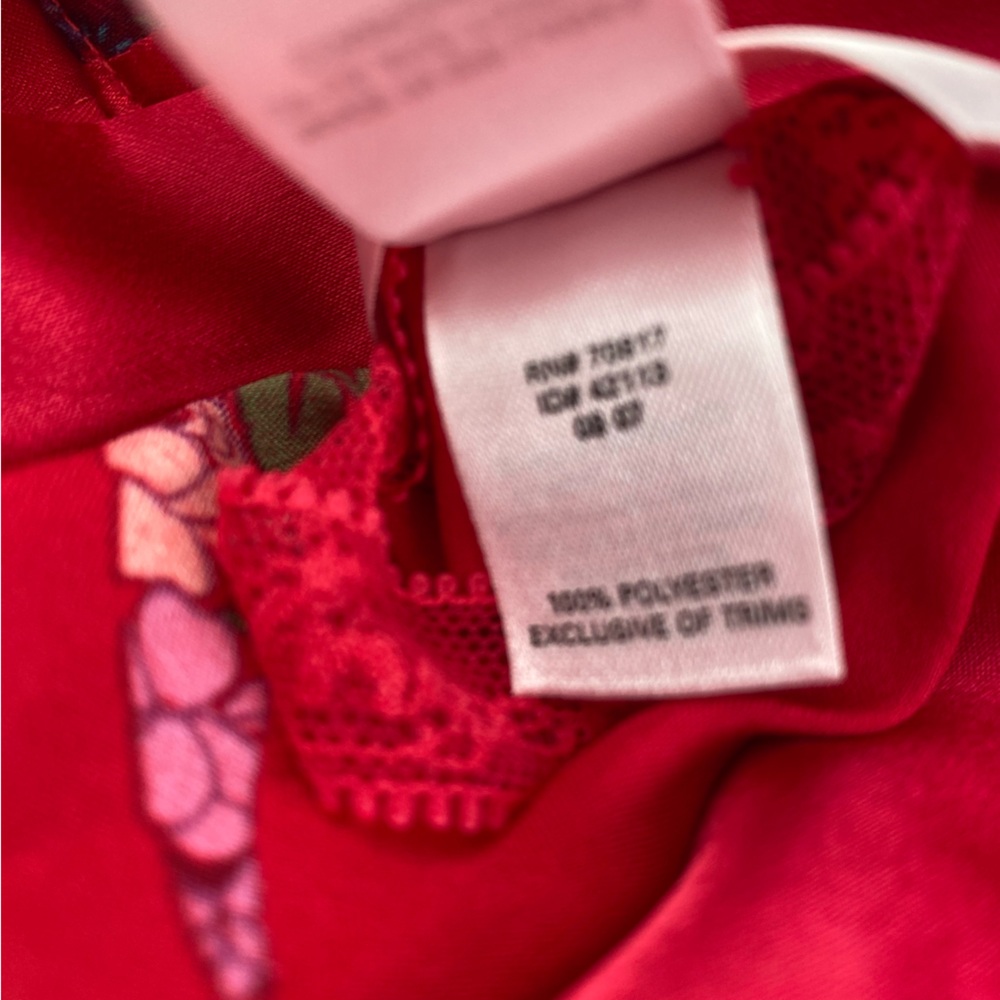 Victoria's Secret Red Floral Kimono Robe - Picture 5 of 6